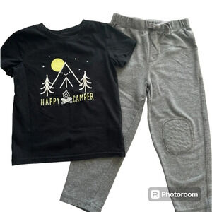 Boys Pj’s 4T happy camper Glow in the Dark